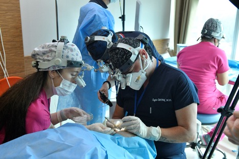 Hair transplant training centre meeting attendees